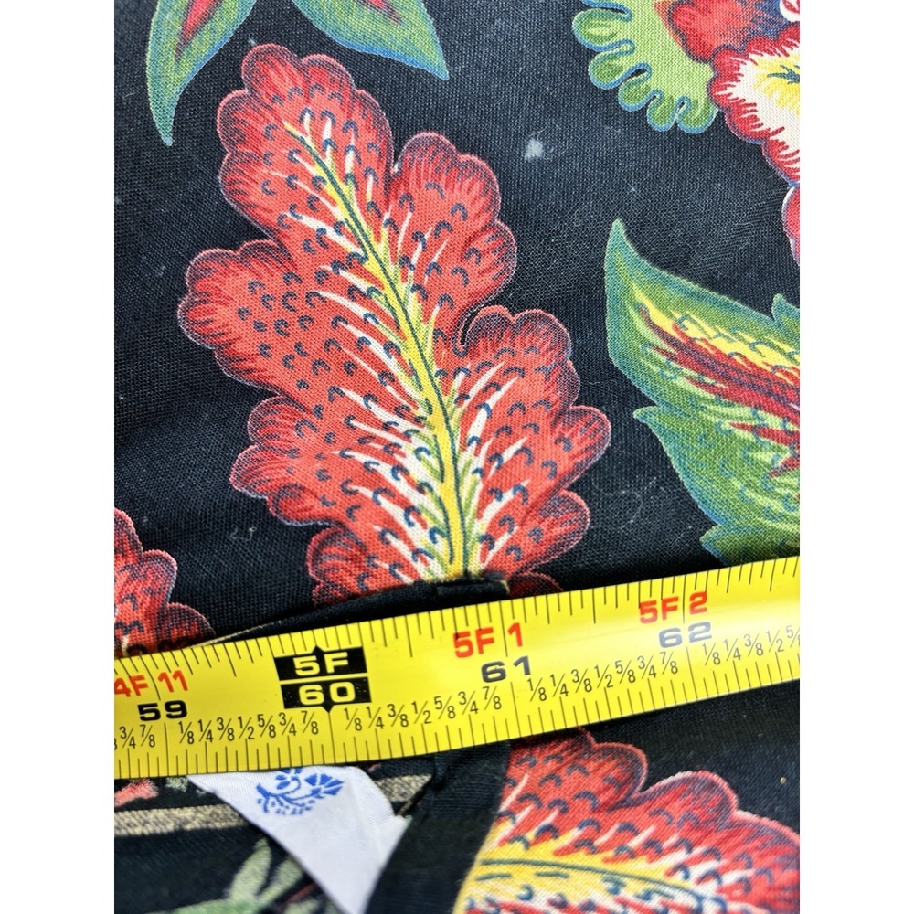 April Cornell Black Floral Tablecloth 60"x 88" French Country Farmhouse Cottage - Picture 4 of 6